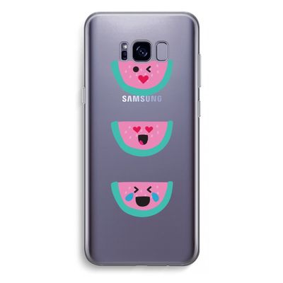 Smiley watermeloen: Samsung Galaxy S8 Plus Transparant Hoesje