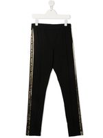 Balmain Kids legging à bande logo - Noir