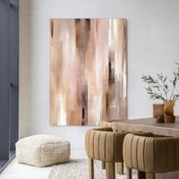 Urban Cotton Wandkleed 'Vernazza' 110 x 145cm in Frame - black