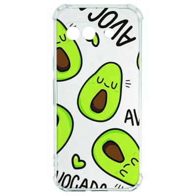 Google Pixel 9a Hoesje - Avocado Singing TPU Antishock Google Pixel 9a Hoesje - Avocado Singing TPU Antishock