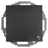 Berker S1 Contactdoos | Inbouw | 1-voudig | Randaarde | Met Klep | Met Aanraakbeveiliging | Antraciet - 58.004.44
