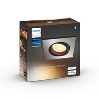 Philips Lighting Hue LED-inbouwlamp 871951433858600 Hue White Amb. Milliskin Einbauspot eckig aluminium 350lm Erweiterung GU10 5 W - thumbnail