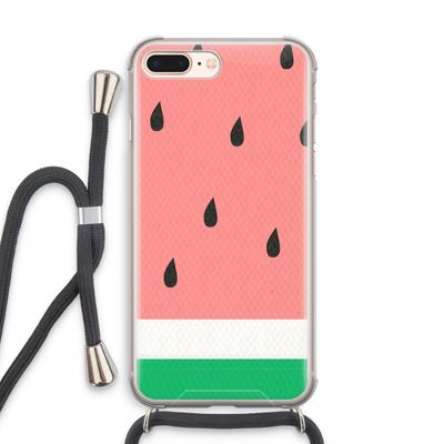 Watermeloen: iPhone 7 PLUS Transparant Hoesje met koord