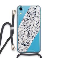 Gespikkelde marmer: iPhone XR Transparant Hoesje met koord