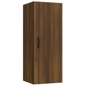 vidaXL Wandkast 34,5x34x90 cm bewerkt hout bruin eikenkleur