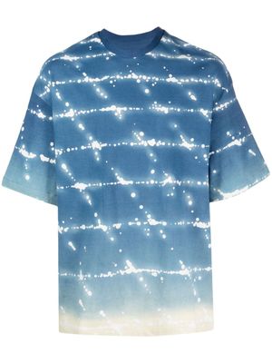 Jil Sander t-shirt en coton à imprimé graphique - Bleu