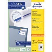 Etiket avery 3667 48.5x16.9mm wit 12800st