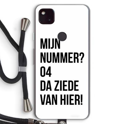 Da ziede van hier: Pixel 4a 5G Transparant Hoesje met koord