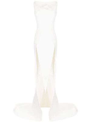 Maticevski robe Obcession à coupe longue - Blanc