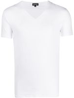 Zegna t-shirt en coton stretch à col v - Blanc - thumbnail