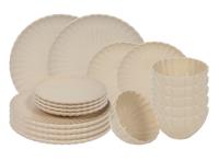 Serviesset Flower - Beige - 18-delig