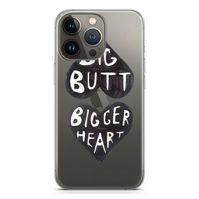 Big butt bigger heart: iPhone 13 Pro Transparant Hoesje