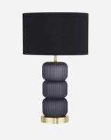 Searchlight SchemerlampTablu blauw en goud met zwarte kap - EU60441 Searchlight SchemerlampTablu blauw en goud met zwarte kap - EU60441