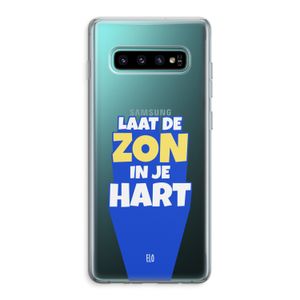 Laat de zon in je hart: Samsung Galaxy S10 Plus Transparant Hoesje