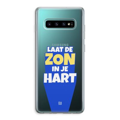 Laat de zon in je hart: Samsung Galaxy S10 Plus Transparant Hoesje