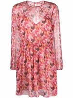 RED Valentino robe courte imprimée à manches longues - Rose