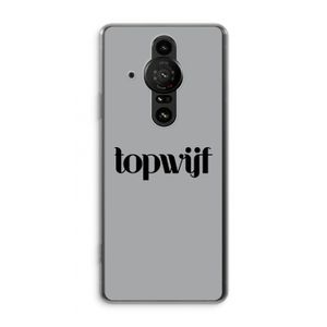 Topwijf Grijs Zwart: Sony Xperia Pro-I Transparant Hoesje