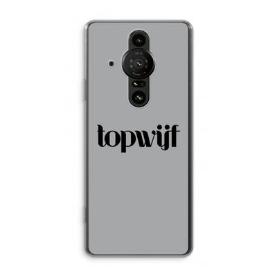 Topwijf Grijs Zwart: Sony Xperia Pro-I Transparant Hoesje
