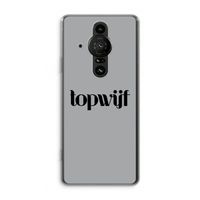 Topwijf Grijs Zwart: Sony Xperia Pro-I Transparant Hoesje
