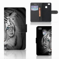 Huawei P9 Lite Telefoonhoesje met Pasjes Tijger - thumbnail