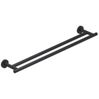 Handdoekrek IVY Dubbel Wandmodel 60 cm Mat Zwart PED