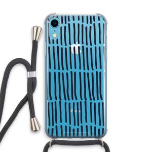 Moroccan stripes: iPhone XR Transparant Hoesje met koord