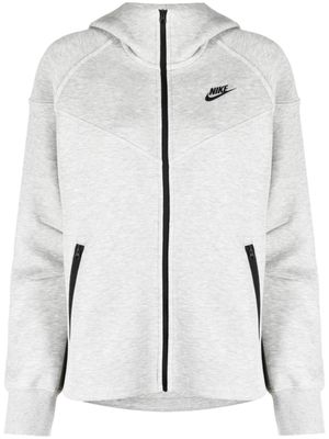 Nike hoodie zippé à logo imprimé - Gris