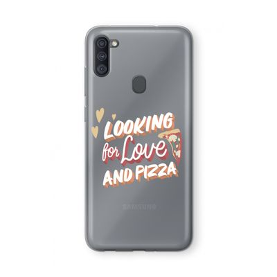 Pizza is the answer: Samsung Galaxy A11 Transparant Hoesje