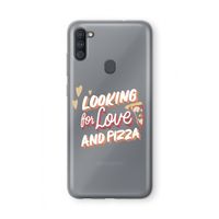 Pizza is the answer: Samsung Galaxy A11 Transparant Hoesje