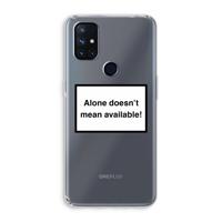 Alone: OnePlus Nord N10 5G Transparant Hoesje