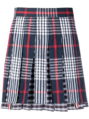 Thom Browne jupe plissée à design asymétrique - Multicolore