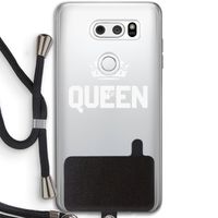 Queen zwart: LG V30 Transparant Hoesje met koord