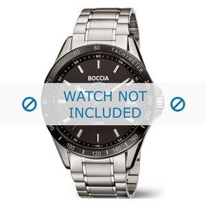 Boccia horlogeband 3597-02 Titanium Zilver 20mm