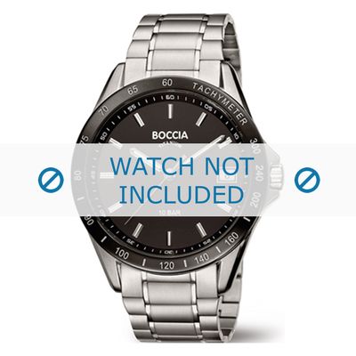 Boccia horlogeband 3597-02 Titanium Zilver 20mm