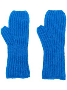 Pringle of Scotland gants nervurés Fisherman's en cachemire - Bleu