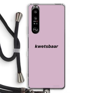 kwetsbaar: Sony Xperia 1 III Transparant Hoesje met koord
