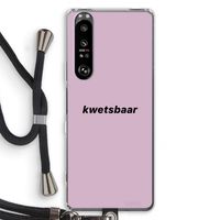 kwetsbaar: Sony Xperia 1 III Transparant Hoesje met koord