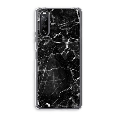 Zwart Marmer 2: Sony Xperia 10 III Transparant Hoesje