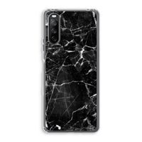 Zwart Marmer 2: Sony Xperia 10 III Transparant Hoesje