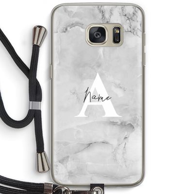 Ivory Marble: Samsung Galaxy S7 Transparant Hoesje met koord