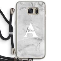 Ivory Marble: Samsung Galaxy S7 Transparant Hoesje met koord