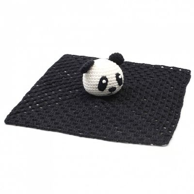 Naturezoo Knuffeldoekje Panda Gehaakt 10 Cm Zwart Naturezoo Knuffeldoekje Panda Gehaakt 10 Cm Zwart