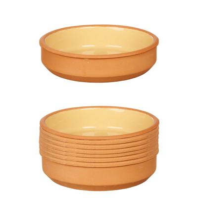 La Dehesa Tapas / Creme brulee schaaltjes - 8x stuks - terracotta/geel - 16 x 4 cm - Hapjes La Dehesa Tapas / Creme brulee schaaltjes - 8x stuks - terracotta/geel - 16 x 4 cm - Hapjes