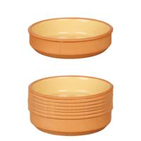 La Dehesa Tapas / Creme brulee schaaltjes - 8x stuks - terracotta/geel - 16 x 4 cm - Hapjes