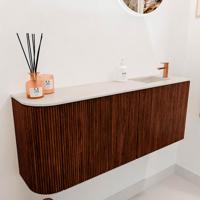 Toiletmeubel Mondiaz Joya Dlux | 101.6 cm | Meubelkleur Ruby | Faye wastafel Meli Wasbak Rechts | 1 kraangat