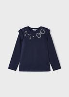 Mayoral Meisjes shirt - Navy blauw - thumbnail