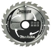 Makita Cirkelzaagblad voor Hout | Efficut | Ø 190mm Asgat 30mm 24T - B-64191