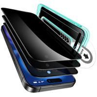 iPhone 16 Plus/15 Plus Tempered-Glass Privacy Screen Protector - 3 Pack with Flawless Fit tray