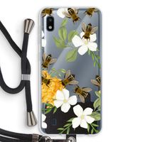 No flowers without bees: Samsung Galaxy A10 Transparant Hoesje met koord