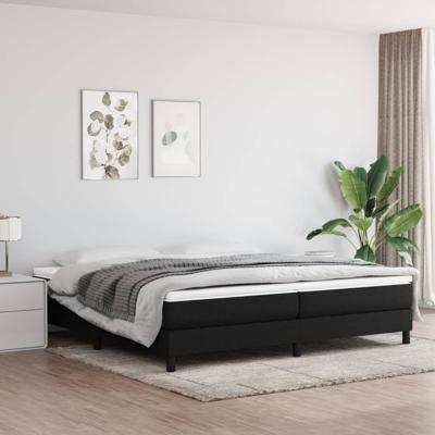 Bedframe zonder matras stof zwart 200x200 cm